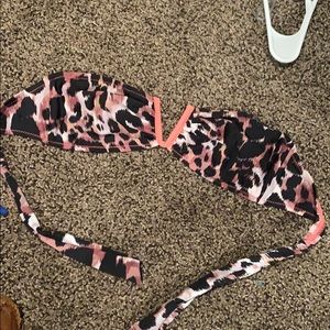 Leopard bikini top